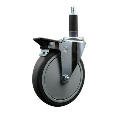 6 Inch Thermoplastic Rubber Swivel 1 Inch Expanding Stem Caster with Brake SCC