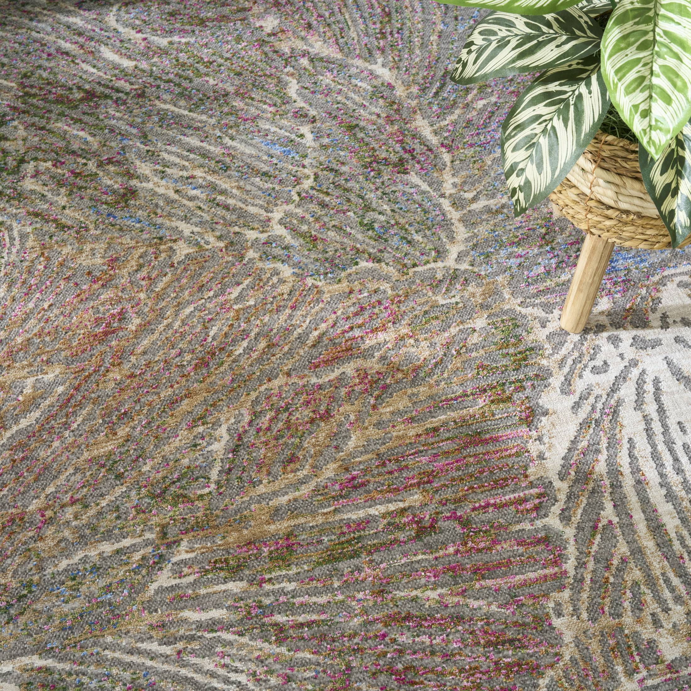 Nourison Quaint Harmony 8'10" x 11'2" Sage Multicolor Bohemian Indoor Rug