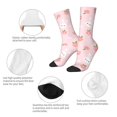 thumbnail image 3 of Yiaed Rabbit And Peach Print Great elasticity Crew Socks Sports socks for Men and Women, 3 of 5