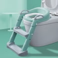 thumbnail image 1 of Asiento De Inodoro Para Aprender A Ir Al Baño con escalón, taburete, manijas de escalera, orinal para niños, asiento con cojín suave para niños y niñas, 1 of 8