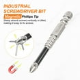 thumbnail image 4 of Juego de 3 puntas de destornillador Phillips PH2 (#2) antideslizantes, vástago hexagonal de 1/4" y 3" (75 mm) de longitud, destornillador magnético para taladros industriales., 4 of 7