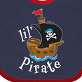 thumbnail image 4 of Inktastic Lil' Pirate Pirate Ship, Blue Bandana Boys or Girls Baby Bib, 4 of 4