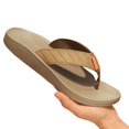 thumbnail image 5 of CPNG Mens Flip Flops Slides Memory Foam Slip On Beach Open Toe Sandals with Comfort Arch Support Waterproof Thong Slippers Summer Quick-Dry Footwear, 5 of 7
