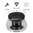 thumbnail image 3 of LEORX 4Set Replacement Cap With Handle For Water Kettle Lid Knob Black Plastic Round Design, 3 of 8