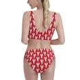 thumbnail image 3 of Daiia Cartoon Lobster printed 2 piece Swimsuit Bikinis for Women High Waisted Racerback Bathing Suits Summer Tummy Control Scoop Neck Swimwear-X-Large, 3 of 8