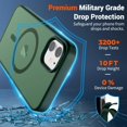 thumbnail image 3 of AMAGA for iPhone 11 / iPhone XR Case [Compatible with Magsafe] Translucent Matte Magnetic Phone Cover, Military Grade Drop Protection Shockproof Phone Cover, Forest Green, 3 of 7