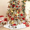 thumbnail image 5 of XEAZON Christmas Tree Skirt, 48 Inch Gold Sequin Snowflakes Tree Skirts White Plush Faux Fur Christmas Tree Skirt for Holiday Tree Ornaments Christmas Party Home Decorations (Gold Sequin, 48in), 5 of 8
