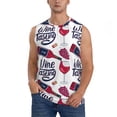 thumbnail image 1 of Fotbe Red Wine Glass Bottle Men's Camiseta sin Mangas Estampada para Hombres, Playera Casual para Gimnasio, Entrenamiento, Playa-XX-Large, 1 of 7