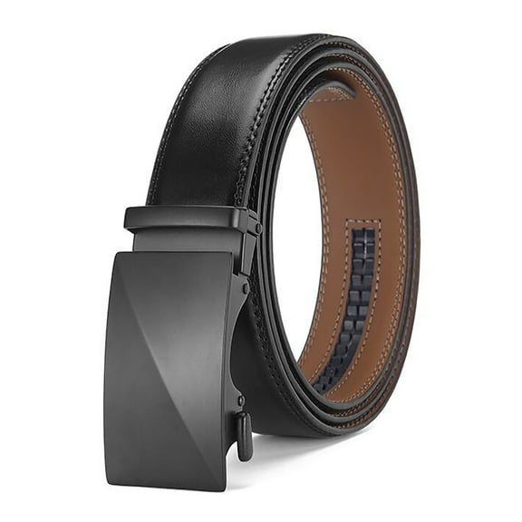 Ratchet Belt for Men Leather Mens belt For Gift Men Dress and Casual,Trim to Fit