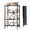 Black, variant on Fenbeli Storage Shelves 4-Tier Foldable Metal Wire Storage Shelf with Wheels, Heavy Duty Organizer Rack for Garage, Kitchen, Closet, Black