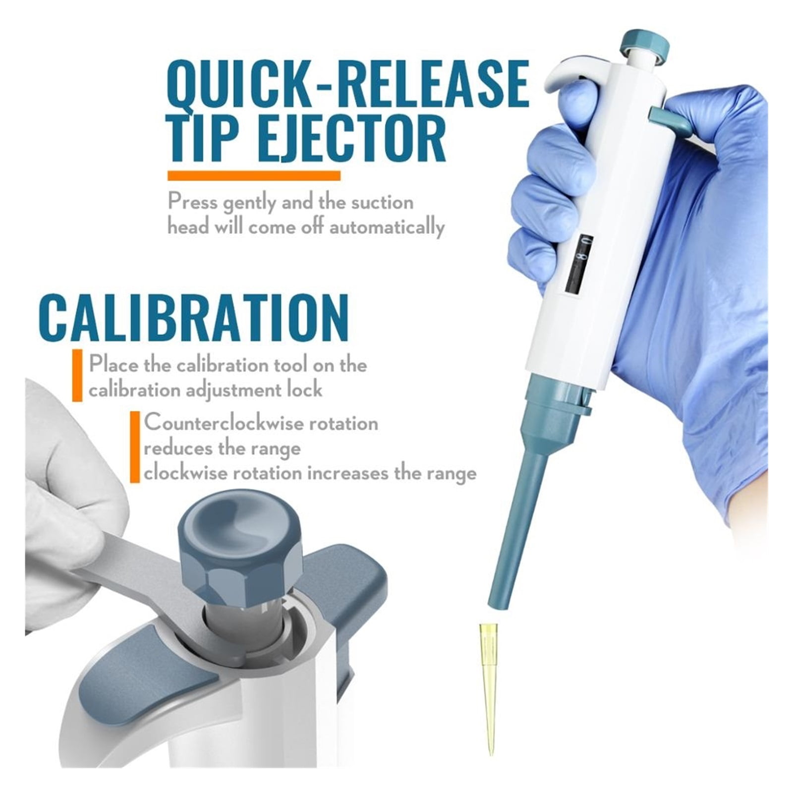 0.1:10000 ul Single:Channel Pipette(Digital Micropipette), Precision Adjustable Pipettor ,Precision & Accuracy