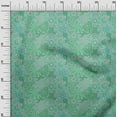 thumbnail image 3 of oneOone Polyester Spandex Green Fabric Asian Mosaic Floral Craft Projects Decor Fabric Printed By The Yard 56 Inch Wide, 3 of 4
