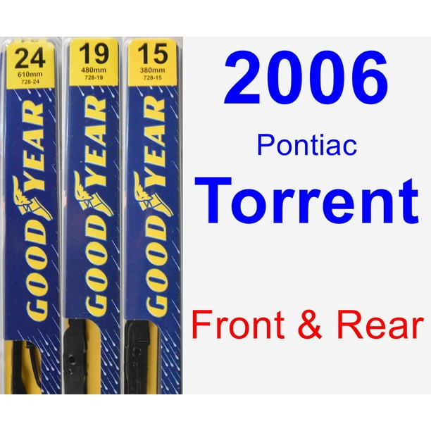 06 Pontiac Torrent Wiper Blade Set Kit Front Amp Rear 3 Blades Premium Walmart Com