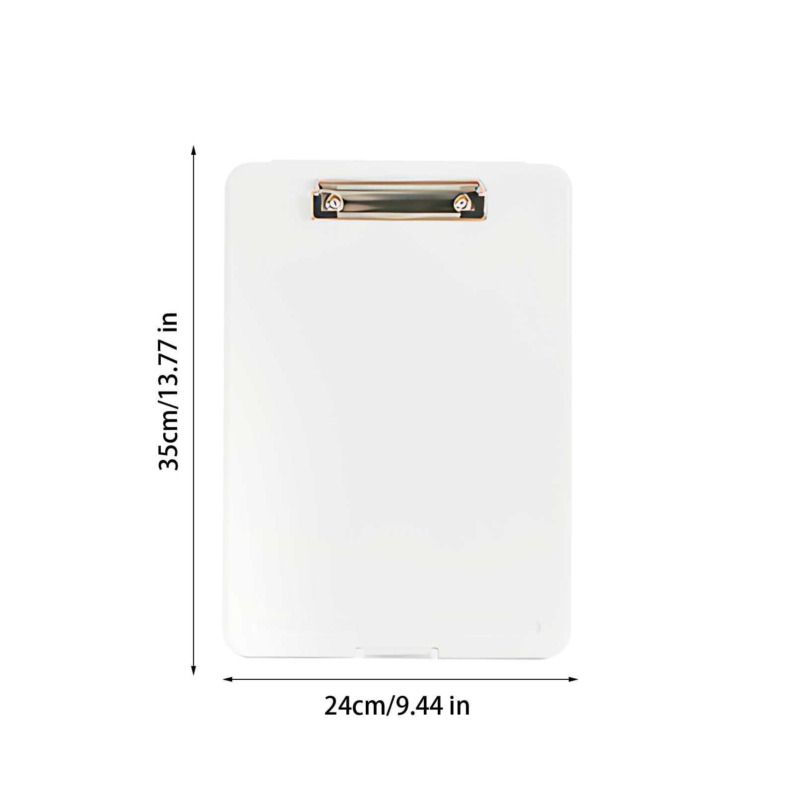 Byujiro A4 Plastic Clipboard Storage Box File Organizer Case with Built-in Clip, Waterproof Document Holder for Office, School, Home & Travel Paper Storage