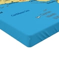 thumbnail image 2 of Ambesonne Ocean Fitted Sheet, Republic of Cuba Modern, Twin Size, Blue White Yellow, 2 of 3