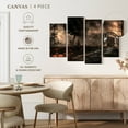thumbnail image 5 of Elephant Stock Halloween Cemetery Gate Wall Art - Horizontal Multi Panel Canvas - Living Room Wall Decor - Holiday Multi Panel - Gray And Beige Decor - 84" x 54", 5 of 8