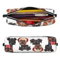 thumbnail image 2 of Cauagu Happy Dog Faces Collage Print Leather Pencil Pen Case - Stationery Bag Portable Stationery Bag Big Capacity Pencil Pouch Cosmetic Organizer Bag for Men & Women, 2 of 7