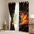 thumbnail image 3 of Homewish Abstract Sport Motorcycle Black Out Curtains For Teens Boys Girls,Dirt Bike Curtains Pack of 2 (42x63 Each),Black Orange Red Bedroom Curtains,Microfiber Bedroom Decor, 3 of 6