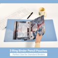 thumbnail image 5 of Dailycode 2 Pack Pencil Pouch for 3 Ring Binder Smooth Zipper Folders with Pockets Clear Window Pencil Case, Dwarf Toy and Snow, 5 of 6
