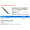thumbnail image 2 of Tailgate Strut Set 2 - Compatible with 2012 - 2017 Toyota Prius V Wagon 2013 2014 2015 2016, 2 of 2