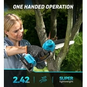 YAHHU 6 Inch Mini Cordless Chainsaw, Handheld Electric Chain Saw with 2 Batteries and 2 Chains for Tree Trimming and Wood Cutting