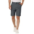 thumbnail image 1 of INSPIRE CHIC Men's Shorts Slim Fit Plaid Button Lightweight Twill Shorts 30 Dark Gray, 1 of 7