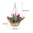 thumbnail image 2 of Artificial Hanging Basket Christmas Hanging Baskets Large Capacity Uv Resistance Coconuts Iron Christmas Outdoor Holiday Decorations, 2 of 7