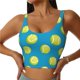 thumbnail image 1 of Fotbe Ball Tennis Sujetador Deportivo Largo sin Aros para Mujer con Almohadillas y Soporte Medio, Transpirable y Absorbente, Camiseta Tipo Chaleco o Tank Top-Small, 1 of 8