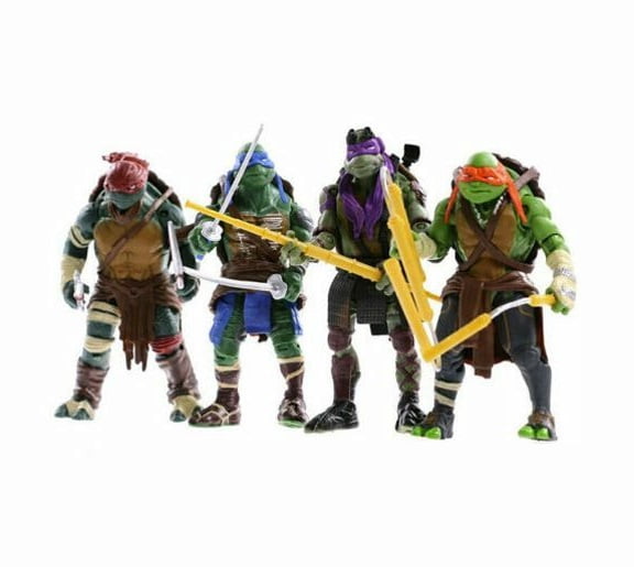 4pcs/lot teenage mutant ninja turtles movie 5" pvc action figure toys tmnt toy 