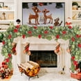 thumbnail image 1 of Simulation Rattans, Rattan Red Fruit Christmas Flower Christmas Decoration Rattan Hotel Mall Door Hanging Arrangement Christmas Decoration, 1 of 6