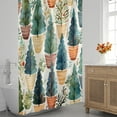 thumbnail image 3 of Christmas Tree Fun Shower Curtain for Bathroom Shower Curtain Set with 12 Hooks Waterproof Fabric Bath Curtain for Bathtub Restroom Decor, 72 X 72 in, 3 of 6