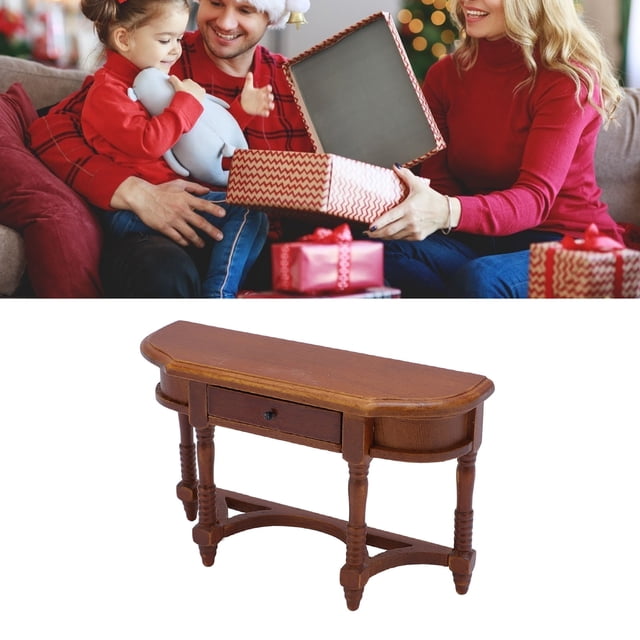 Muebles De Casa De Muñecas En Miniatura, Mesa Semicircular En Miniatura Realista Escala 1:12 Para Decoración Del Hogar