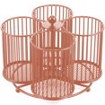 thumbnail image 2 of Metal Utensil Caddy 360 Degree Rotating Cutlery Holder 4 Compartment Flatware Storage Basket Portable Multipurpose Countertop Silverware Organizer for Kitchen Picnic Camping Outdoor, 2 of 10