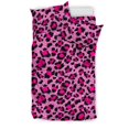 thumbnail image 1 of Juego de cama con estampado de piel de leopardo rosa, 1 of 5