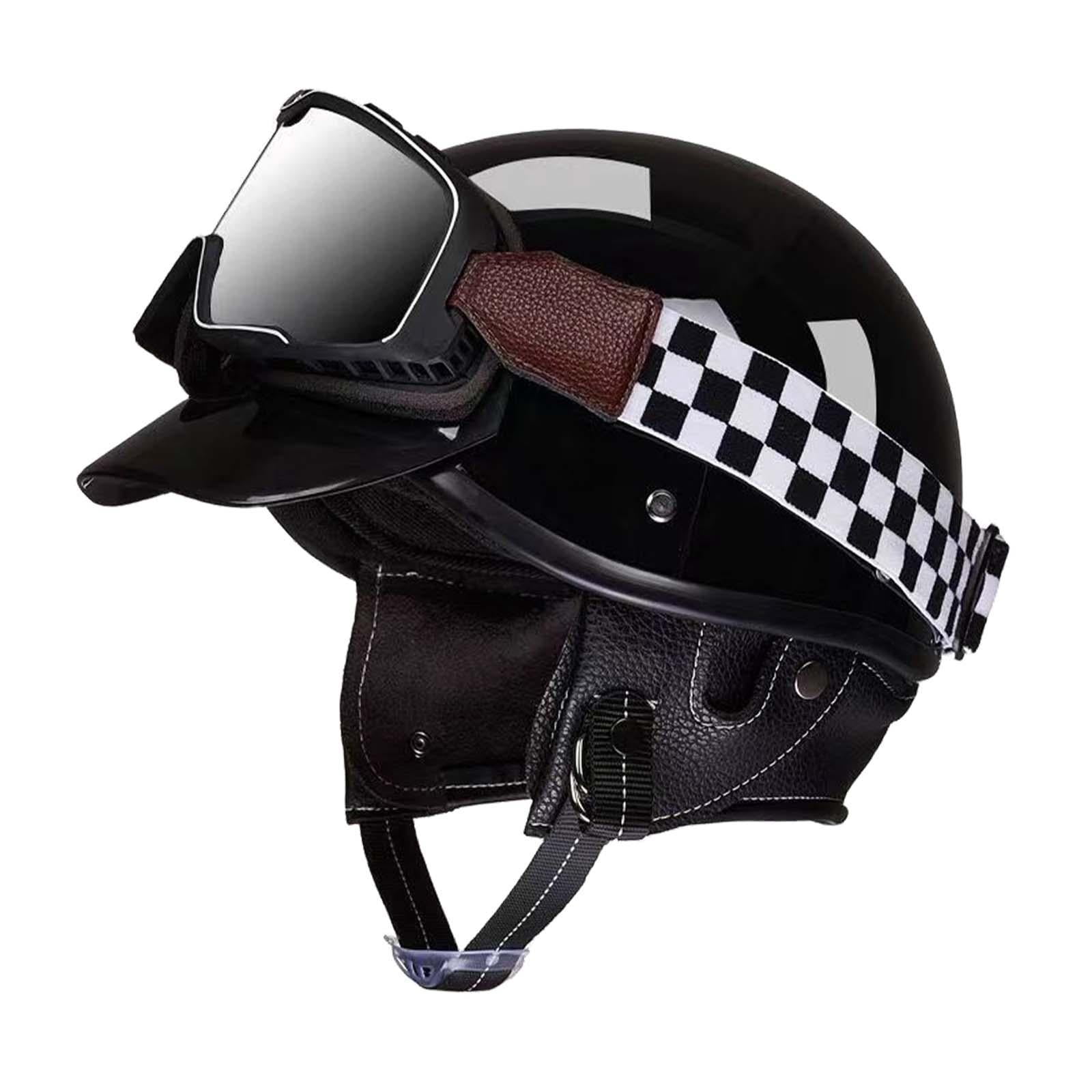Baoblaze Scooter Helmet Comfortable Breathable Cycling Accessories Motorbike Helmet Bright Black