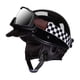 thumbnail image 5 of Casco de scooter Casco abierto de motocicleta Equipo de ciclismo Casco de bicicleta Cómodo Negro brillante, 5 of 9