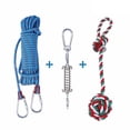 thumbnail image 1 of Dog Spring Pole Toys Set Outdoor Hanging Exercise Cotton Rope Dog Teething Toy, 1 of 5