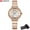 Rose, variant on CURREN Elegant Thin Quartz Charming Wristwatches for Women Stainless Steel Band with Shell Dial Shiny Rhinetone Watches