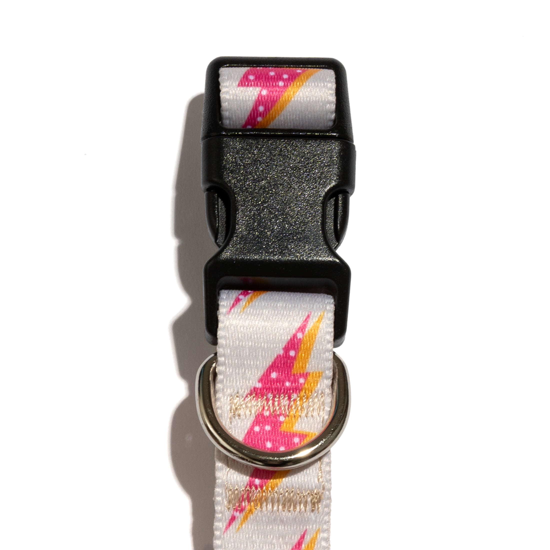 Vibrant Life Dog Collars, Lightning Bolt Fashion Pet Collar, Pink, Medium