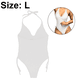 thumbnail image 2 of Traje de baño de una pieza de corte alto para mujer, monokini fruncido con control de abdomen, bikini acanalado con lazos laterales, 2 of 5