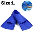 thumbnail image 1 of Aletas de entrenamiento de natación, aletas de natación, tamaño de viaje para esnórquel, buceo, actividades en piscina, hombres, mujeres y niños, nuevo diseño moderno de dos tonos, bolsa de malla de, 1 of 8
