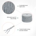 thumbnail image 2 of Uxcell 22 Yards Soft Twisted Rope Trim, 3mm/0.12" Silver Gray Polyester Twisted Silk Rope Cord for DIY Craft, 2 of 2