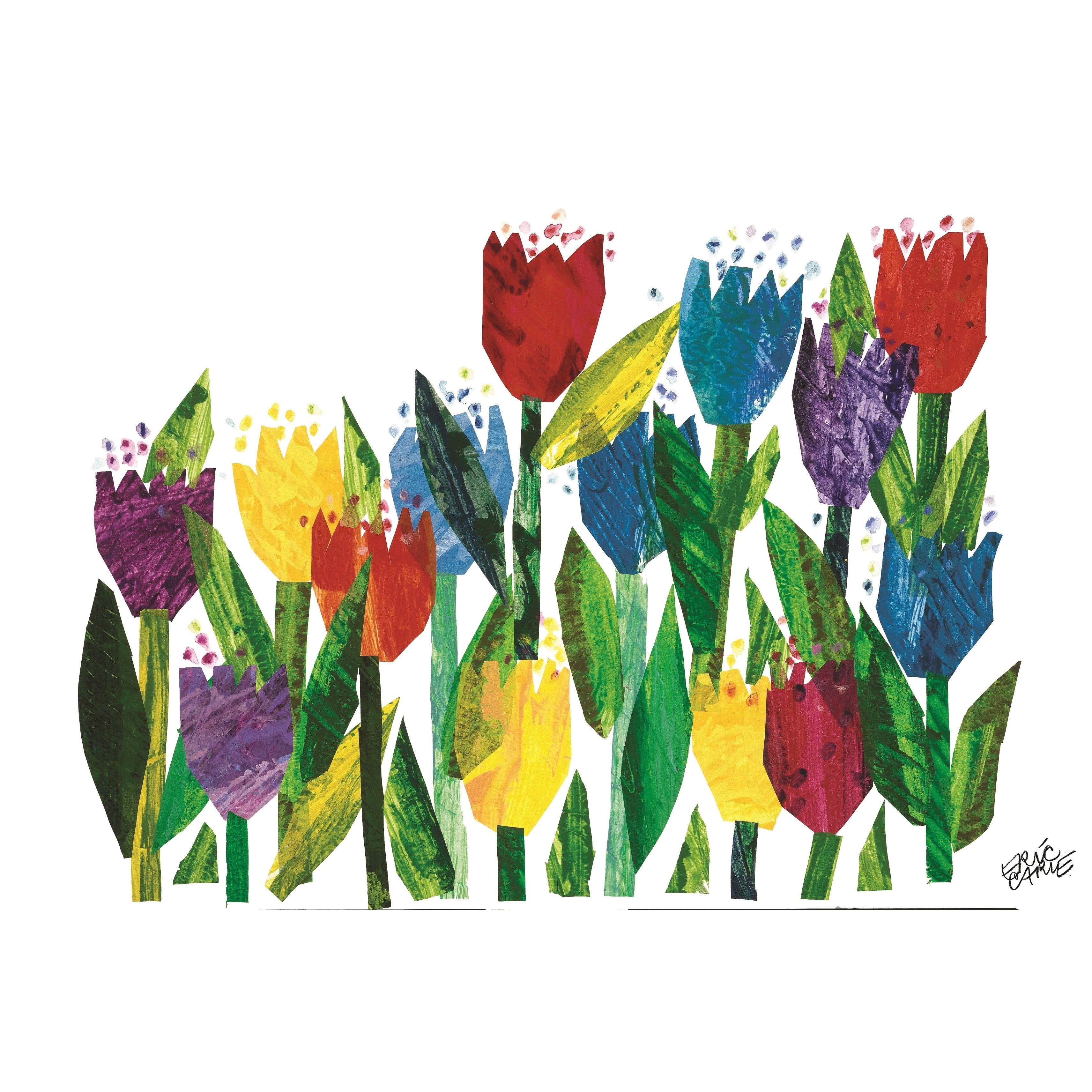 Eric Carle Tulips Art Print on Premium Canvas