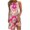 Pink, variant on Giftesty Summer Dresses for Women 2024 New Women's Printed V-neck Chest Button Sleeveless Dress