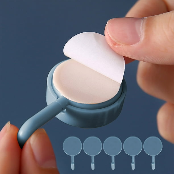 Fiudx Ganchos de Pared Adhesivos, Instalación Sin Daños, Adhesivo Fuerte, Rotación de 360°, Multiusos para Toallas, Utensilios, Baño y Cocina, Paquete de 5, Fácil de Quitar, 6 X 4 Cm