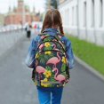 thumbnail image 6 of FORMRS Kids School Backpack Elementary Student Unisex Travel Bookbag with Reflective Stripes, Flamingo Pattern, 6 of 7