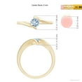thumbnail image 6 of Angara Natural 0.4 Ct. Aquamarine Solitaire Ring in 14K Yellow Gold for Women (Ring Size: 4), 6 of 11
