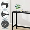 thumbnail image 6 of Outvita Outdoor Bar Table, 37" Height Patio Pub Table with Waterproof Frame and Adjustable Foot for Hot Tub, Patio, Backyard, Balcony, Hallway, Bistro Rectangle, Black, 6 of 7