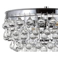 thumbnail image 3 of JONATHAN Y Toronto 13" Metal/Crystal LED Flush Mount, Chrome, JYL9029B, 3 of 8