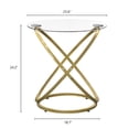 thumbnail image 4 of Modern Round Glass Coffee Table –Side Table with Elegant Gold Metal Frame and Tempered Glass Top,Perfect End Table for Living Room, Bedroom, or Office, 4 of 6